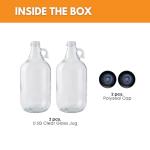 0.5 Gallon Glass Jugs with Airtight Caps - 2 Pack