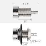 2.5" Brass Beer Faucet Shank for Homebrewing