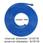 Blue CO2 Gas Line Beer Hose with Clamps