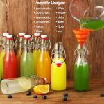 8.5oz Flip Top Glass Bottles - 6 Pack