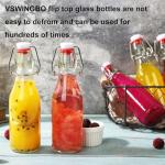 8.5oz Flip Top Glass Bottles - 6 Pack