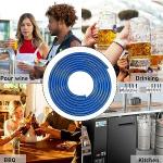 Blue CO2 Gas Line Beer Hose with Clamps