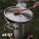 64qt Stainless Steel Stockpot with Basket and Lid