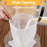 4-Pack 10"x12" Reusable Nut Milk Bags