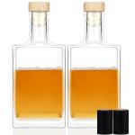 Liengoron 2-Pack 25oz Clear Glass Bottles