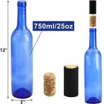 8 Pack 750ml Clear Bordeaux Wine Bottles with Corks