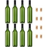 8 Pack 750ml Bordeaux Wine Bottles with Corks