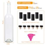 750ml Wine Bottles with T-Corks & Funnel Set