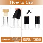 Liengoron 2-Pack 25oz Clear Glass Bottles