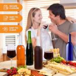 6 Clear Bordeaux Wine Bottles for Home Brewing
