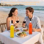 750ml Wine Bottles with T-Corks & Funnel Set