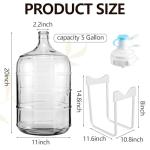 5 Gallon Glass Water Jug with Stand and Valves