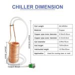 YUEWO 26 ft Copper Wort Chiller for Brewing