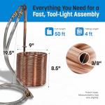 50ft Copper Wort Chiller for Home Brewing
