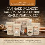 Kombucha Brewing Starter Kit with Large Scoby