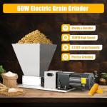 Electric Grain Mill with 11LB Hopper, 60W