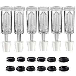 Airlock Kit with Stoppers and Grommets, 6 Pack