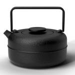 Black Cast Iron Teapot with Removable Infuser