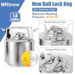 1.6 Gallon Stainless Steel Ball Lock Keg