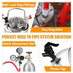 MRbrew Stainless Steel 5/16" Barb Connectors - 2 Pack