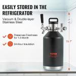 Pressurized Beer Growler Tap System, 128Oz Keg