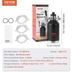 Pressurized Beer Growler Tap System, 128Oz Keg