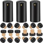 40 Matte Black Heat Shrink Capsules and Corks