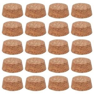 20 Wooden Tapered Cork Plugs for Bottles