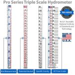 American-Made Specific Gravity Hydrometer for Homebrewing