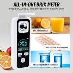 Digital Brix Refractometer with ATC and Rechargeable Battery