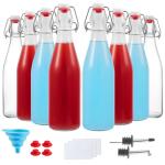 16 OZ Swing Top Glass Bottles - 8 Pack