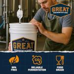 6.5 Gallon Fermenting Buckets with Lids – 2 Pack