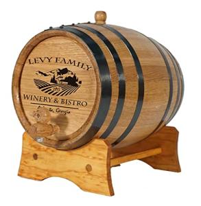 Personalized 1-Gallon Oak Wine Barrel with Stand