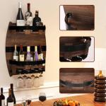 Vintage Wall Mounted Whiskey Barrel Rack