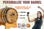 Personalized 1-Gallon Oak Wine Barrel with Stand