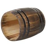Wine Barrel Design Utensil Holder in Rustic Wood