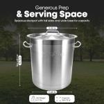 GasOne 20qt Stainless Steel Stockpot with Lid