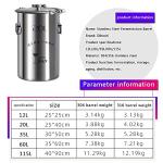 60L Stainless Steel Fermentation Barrel for Wine