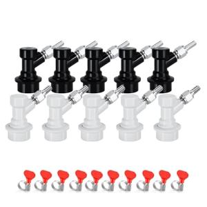 5 Pairs Ball Lock Keg Connectors with Barbs