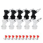 5 Pairs Ball Lock Keg Connectors with Barbs