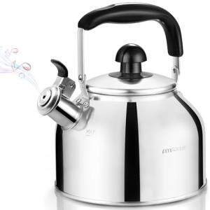 Whistling Stovetop Tea Kettle, Stainless Steel 2.64 QT