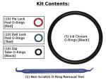 Color-Coded Gasket Set for Home Brew Kegs