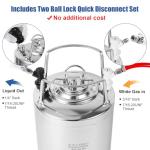 5 Gallon Stainless Steel Ball Lock Keg Set