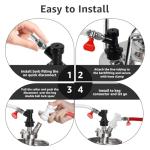 5 Pairs Ball Lock Keg Connectors with Barbs