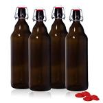 YEBODA 32 oz Amber Beer Bottles with Caps