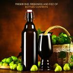 YEBODA 32 oz Amber Beer Bottles with Caps