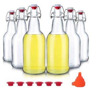 16oz Swing Top Glass Bottles - 6 Pack