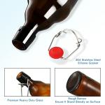 YEBODA 32 oz Amber Beer Bottles with Caps