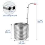 BACOENG 50ft Stainless Steel Wort Chiller Coil