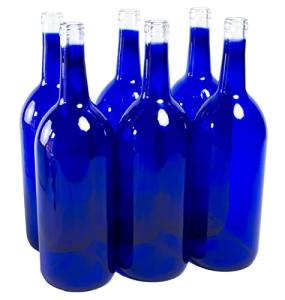 Cobalt Blue Bordeaux Wine Bottles - Case of 6